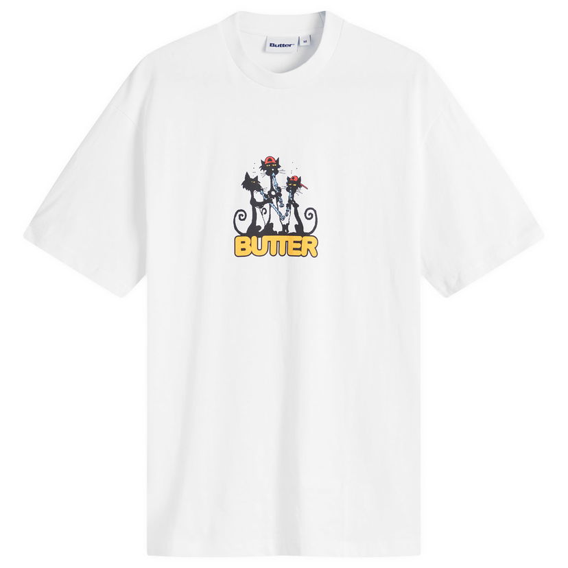 Тениска Butter Goods White Graphic T-Shirt Size Large Бяло | BGQ4240260-WHT