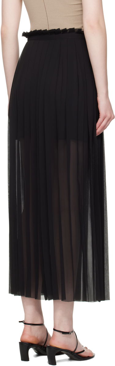 Пола AMI AMI Paris Pleated Midi Skirt Черно | FSK353.PL0027, 2