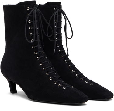 Аксесоари TOTEME TOTEME Suede Lace-Up Ankle Boots Черно | 252-WAS0209-LE0012, 3