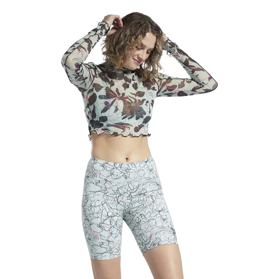 Тениска Reebok CL Beauty Trend Top Тюркоазено | HB8628, 0