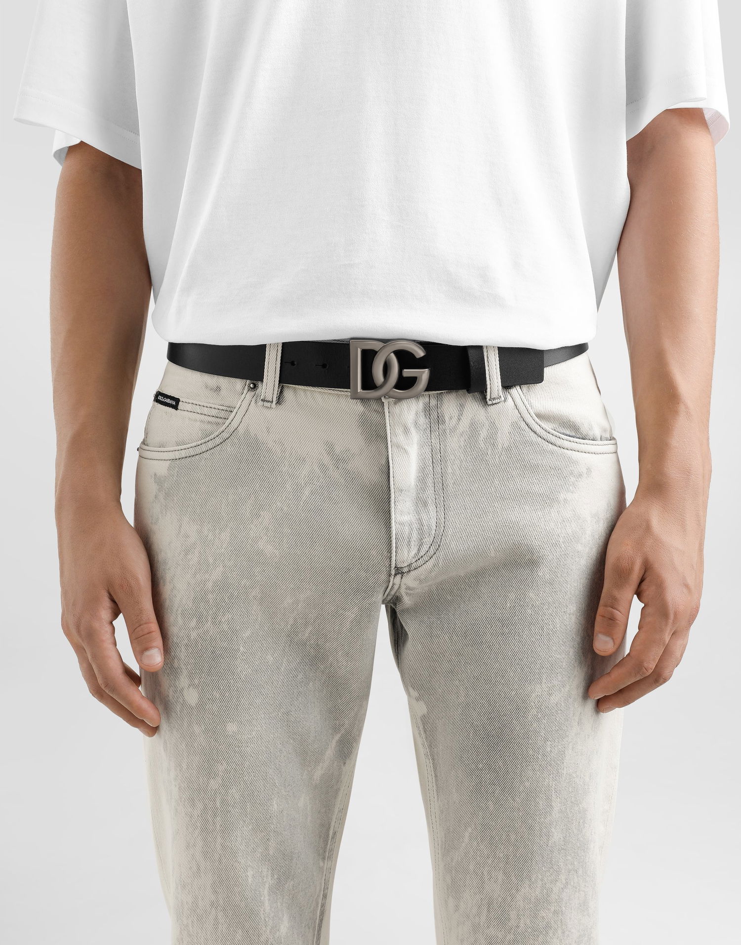 Колани Dolce & Gabbana Dolce & Gabbana Leather Belt With Dg Logo Черно | BC4644AX6228V363, 1