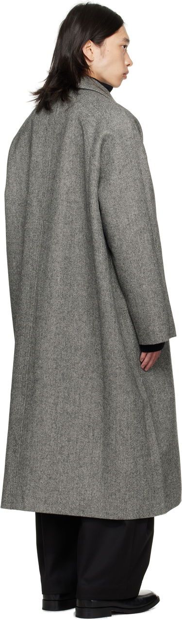 Палта sage NATION SAGE NATION Takeshi Herringbone Coat Сиво | S028 TAKESHI COAT WOOL BLACK A, 2