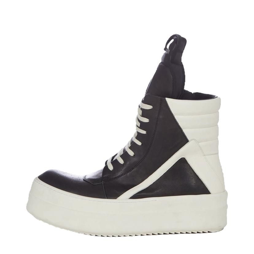 Кецове и обувки Rick Owens Mega Bumper Geobasket "Black White" Черно | RO02C1868-LOO-911