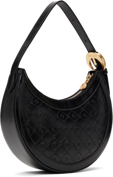 Дамска чанта Marine Serre Marine Serre Moonogram Embossed Leather Eclips Mini Bag Черно | WBA002A CLEA0051, 2