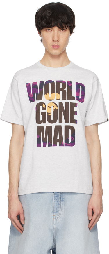 Тениска BAPE WGM Ape Head Overlap T-Shirt Сиво | 001TEK801024M, 0
