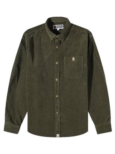 One Point Corduroy Relaxed Fit Shirt Olive Drab