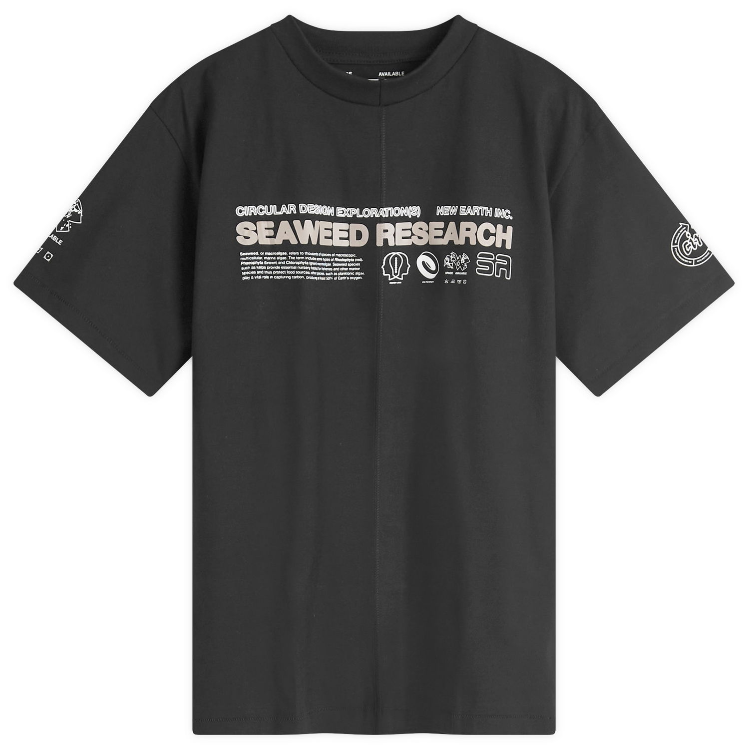 Тениска Space Available Seaweed Research T-Shirt Black Черно | SA-SRT001-BLK, 0