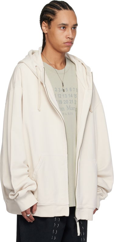 Суитчър Maison Margiela Maison Margiela Embroidered Logo Zip-Up Hoodie Синьо | S50HG0047 M25017, 4