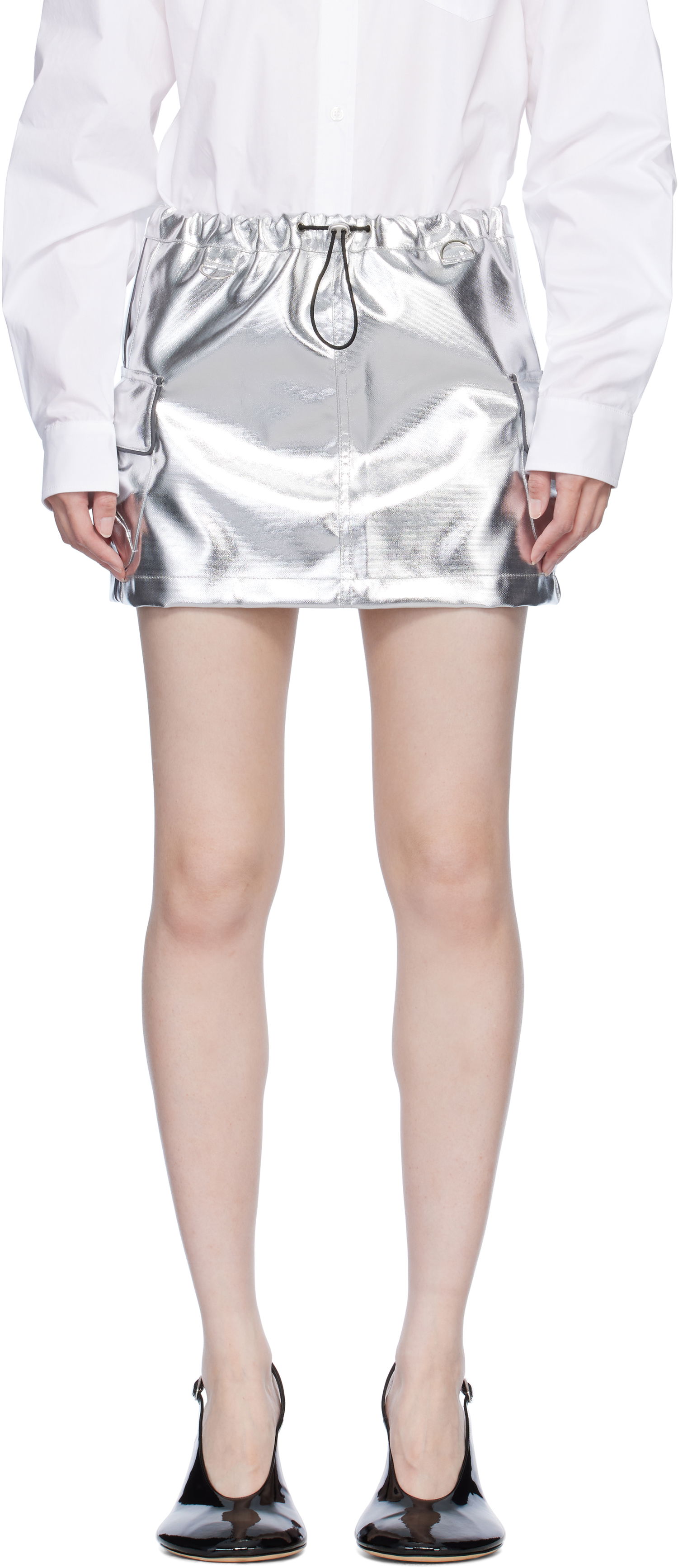 Пола Coperni Coperni Cargo Miniskirt Металик | COPJ49BISF3011, 0