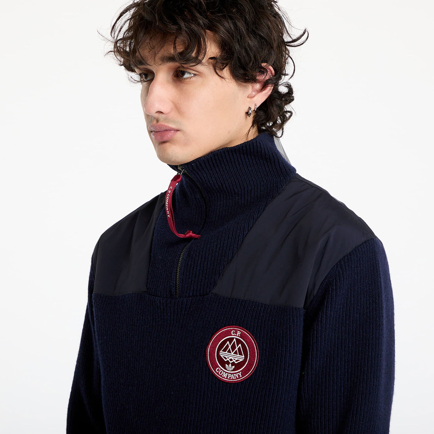 Суитчър adidas Originals Spezial x C.P. Company Half-Zip Hooded Sweatshirt Тъмно синьо | JE8672, 1