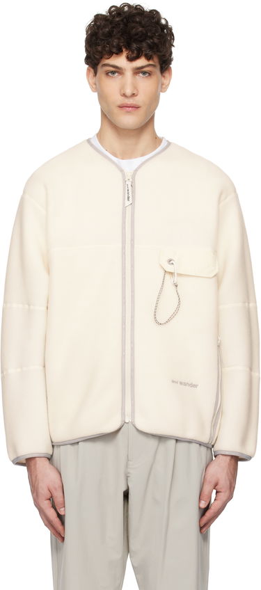 Яке and wander and wander Wool Fleece Cardigan Бяло | 5744281145, 0