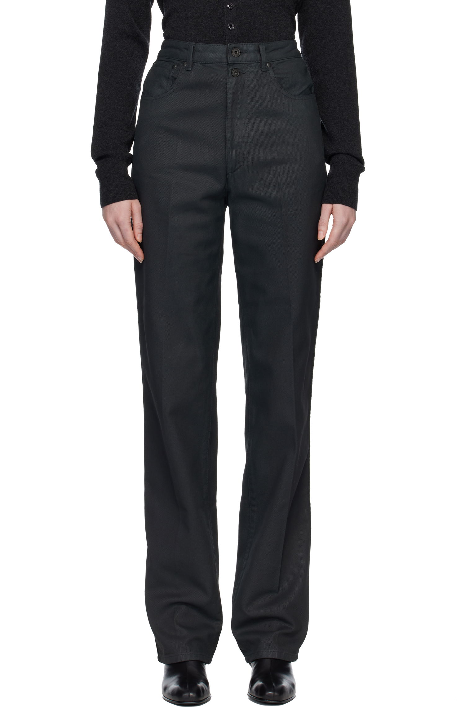 Дънки LEMAIRE High Waisted Straight Jeans Черно | PA1229 LD1059, 0