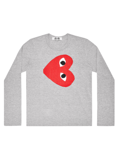 Тениска Comme des Garçons PLAY Sideways Logo Tee Сиво | AZ T268 051 1