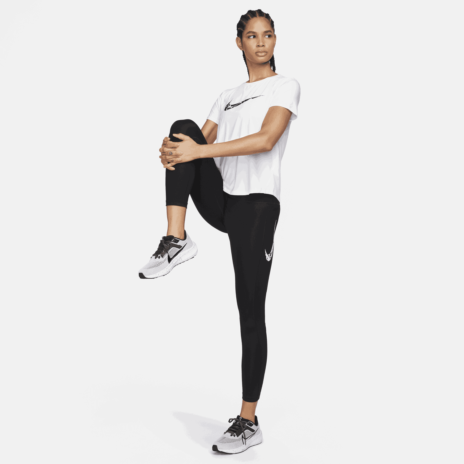 Тениска Nike Dri-FIT One Swoosh Short Sleeve Running T-Shirt Бяло | FN2618-100, 1