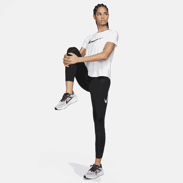 Тениска Nike Dri-FIT One Swoosh Short Sleeve Running T-Shirt Бяло | FN2618-100, 1