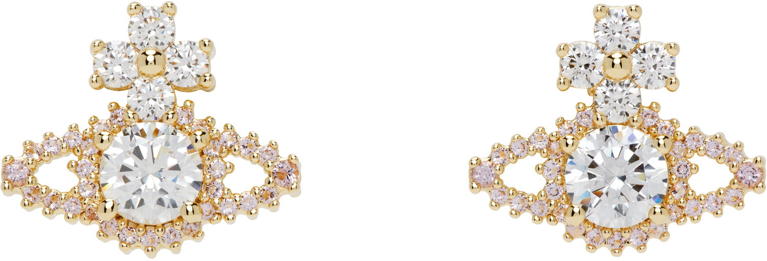Обеци Vivienne Westwood Vivienne Westwood Valentina Orb Crystal Earrings Жълто | 62010101-02R829-, 0