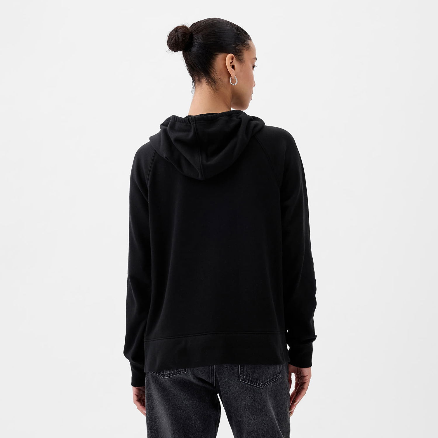 Суитчър GAP Fullzip Logo Hoodie True Black V2 Черно | 870536-05, 1