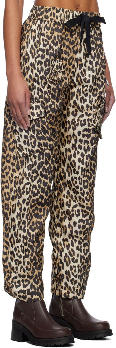 Карго панталони GANNI GANNI Duchesse Nylon Cargo Pants Бежово | W0477, 1