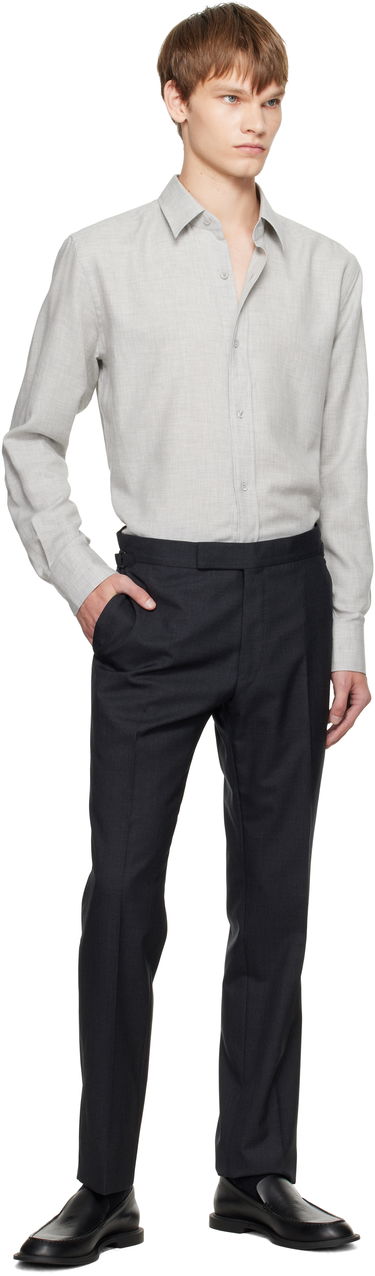 Риза Tom Ford TOM FORD Cashmere Melange Fluid Fit Shirt Сиво | HRN001-FMC247, 4