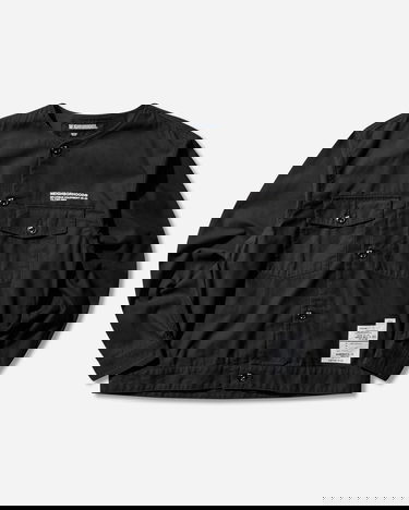 Риза Neighborhood URBAN EQUIPMENT No Collar Longsleeve Shirt Черно | 252AQNH-SHM06 BLACK, 1