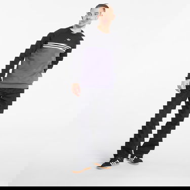 Суитчър adidas Performance Colorblock Crewneck Sweatshirt with Stripes Сиво | KE2133, 3