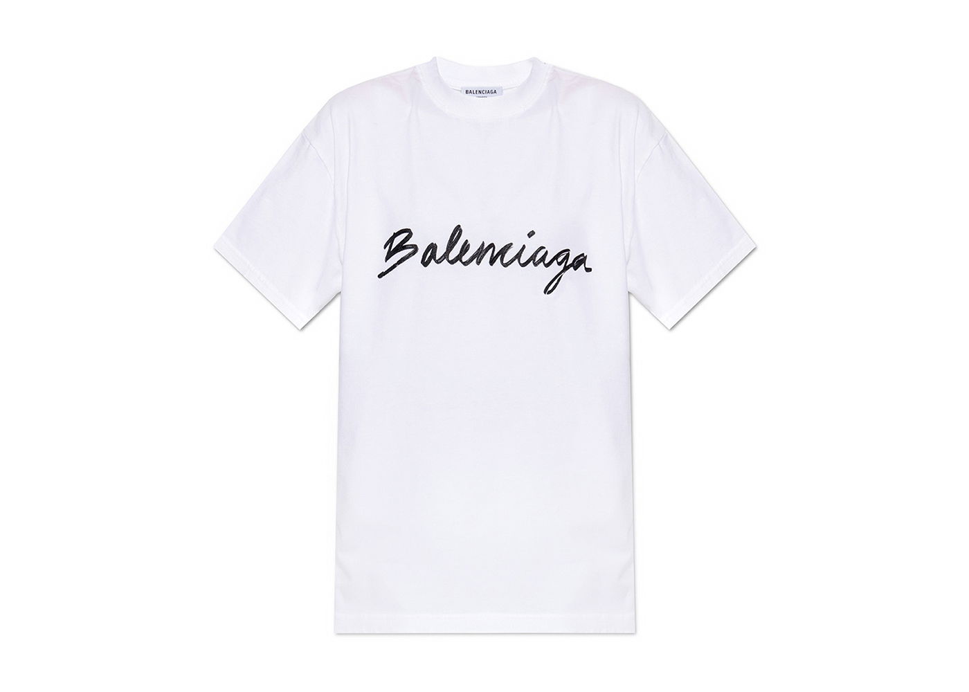 Тениска Balenciaga Script Logo T-shirt Бяло | 612965TMVB49040, 0