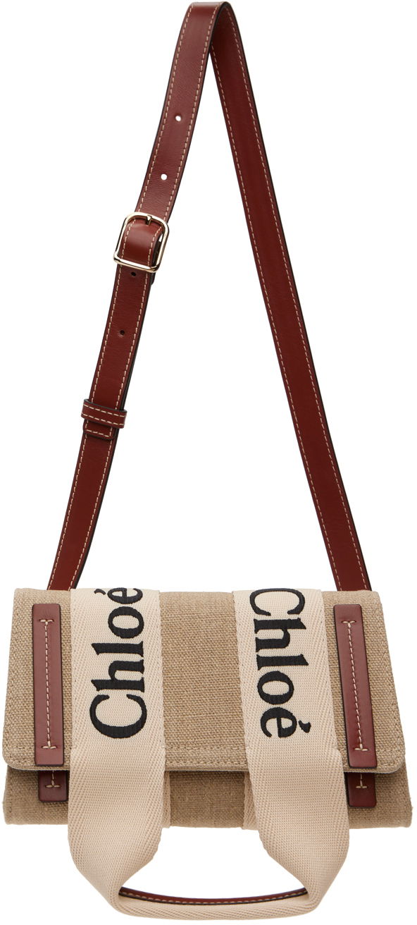 Чанта през рамо CHLOÉ Flap Bag Бежово | CHC24AS681L17, 0
