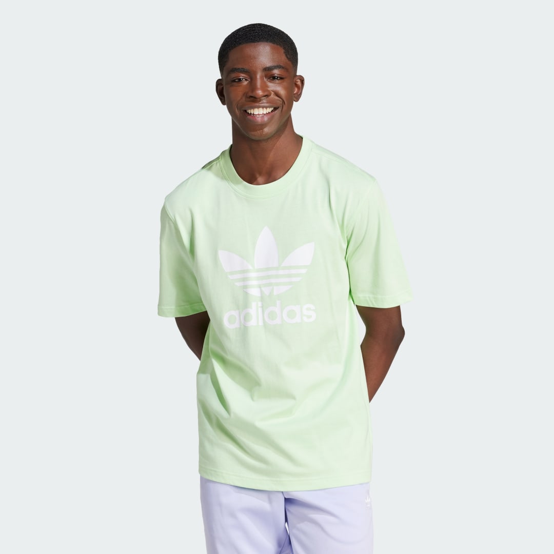 Тениска adidas Performance Adicolor Trefoil Зелено | IR7979, 0