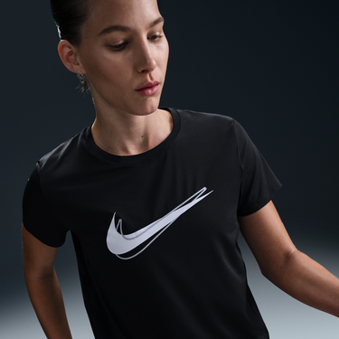 Тениска Nike Dri-FIT One Swoosh Short Sleeve Running T-Shirt Черно | HJ2204-010, 0