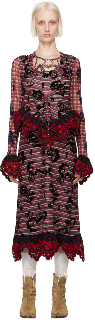 Pокля Chopova Lowena Chopova Lowena Sharon Hatch Midi Dress Многоцветен | 1268, 0
