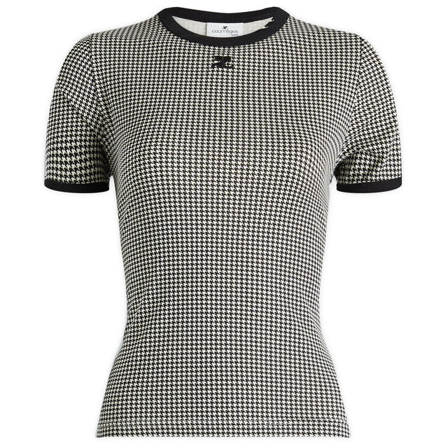 Houndstooth Contrast T-Shirt