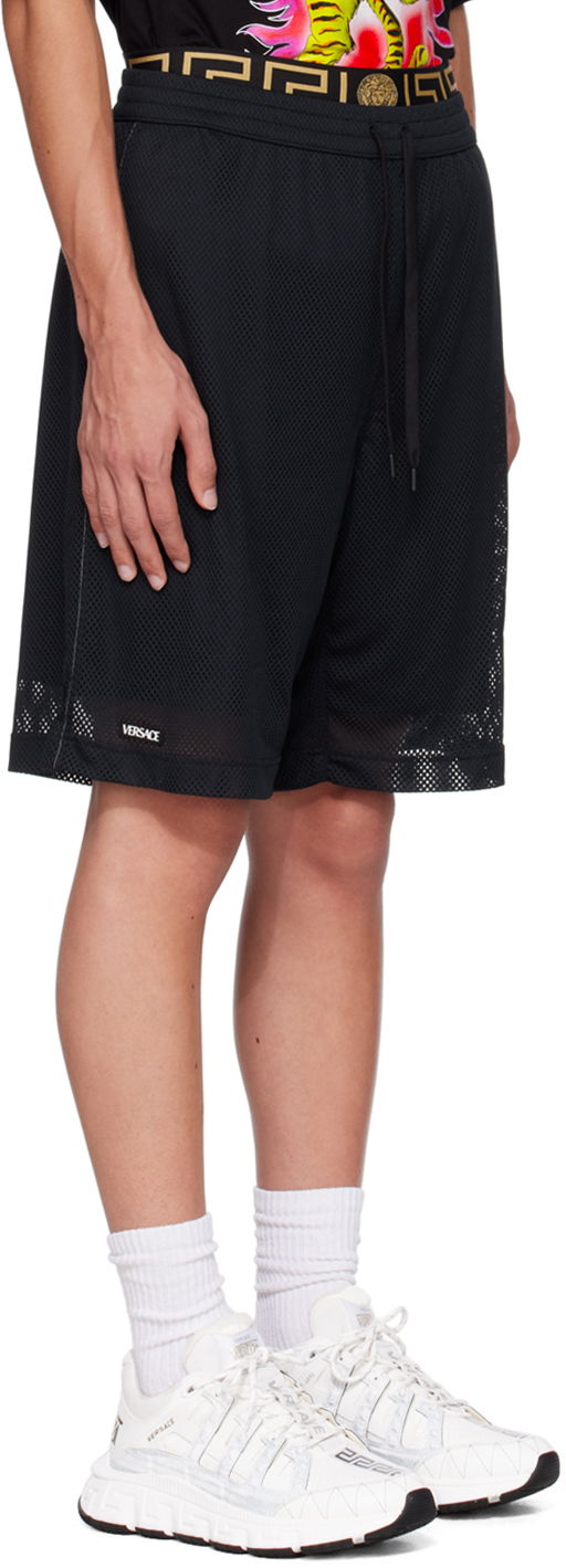 Къси панталони Versace Versace Greca Border Mesh Shorts Черно | 1010426_1A07548, 1