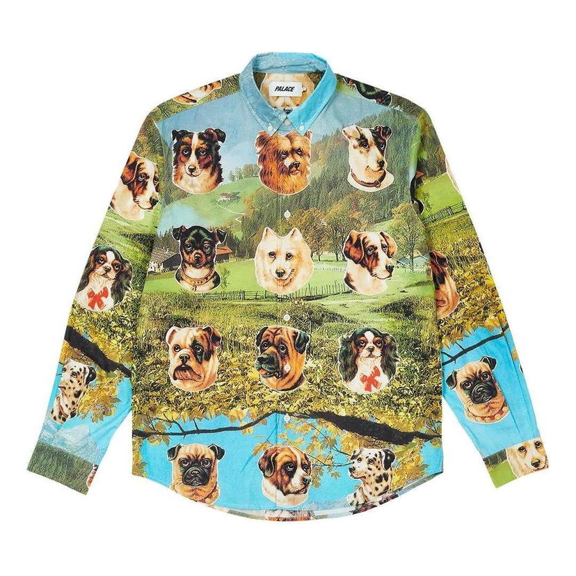 Риза Palace Payne Dogs Shirt Синьо | P23SHT059