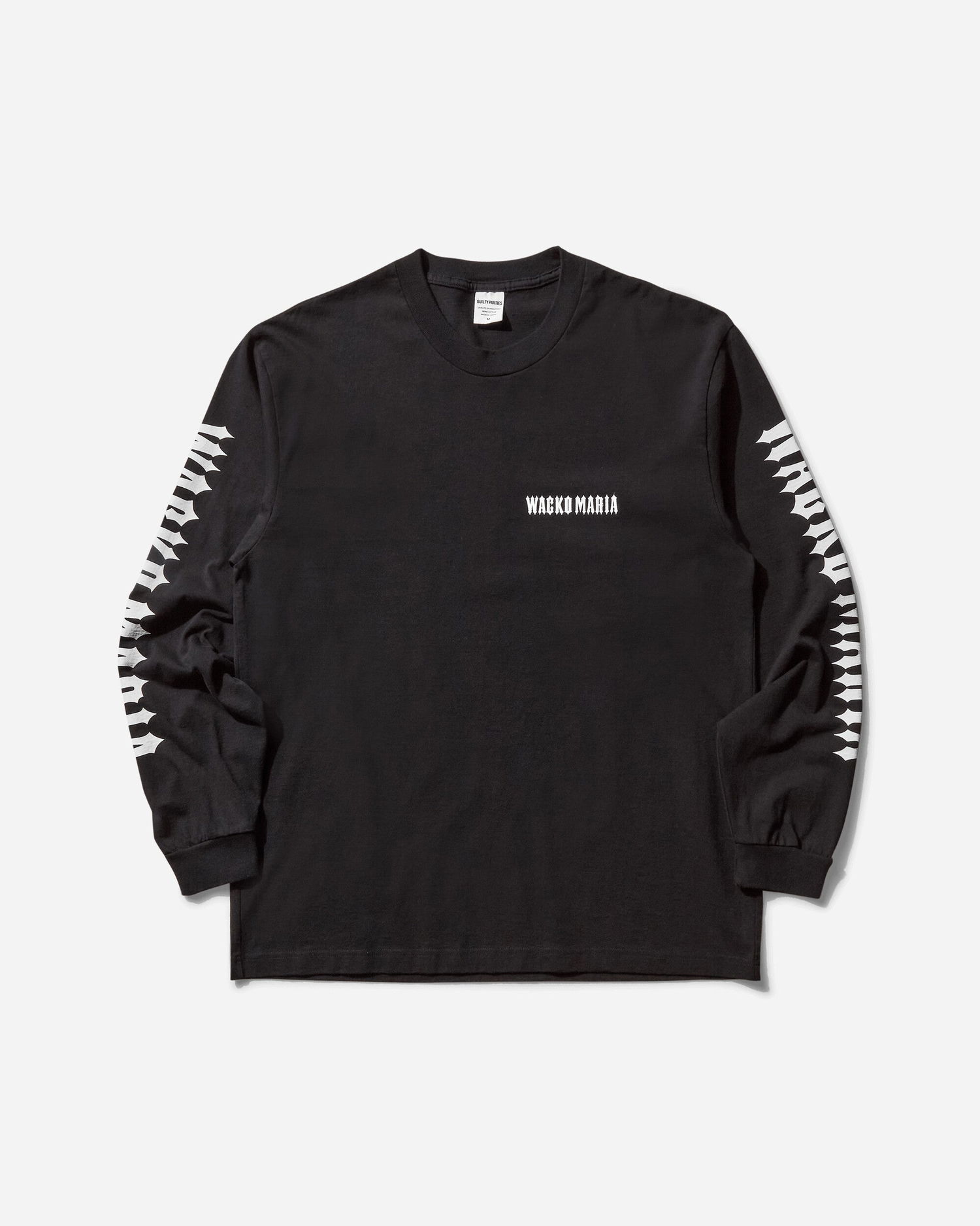 Тениска WACKO MARIA Washed Heavyweight Longsleeve T-Shirt Type-1 Черно | 25SS-WMT-LT01 BLACK, 1