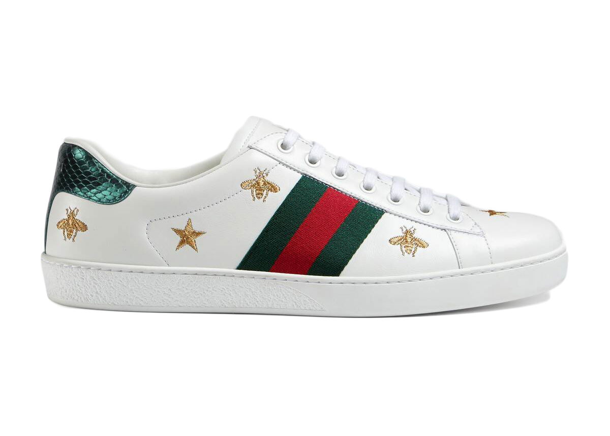 Кецове и обувки Gucci Ace 'Bees and Stars' Бяло | 386750 A38F0 9073, 0
