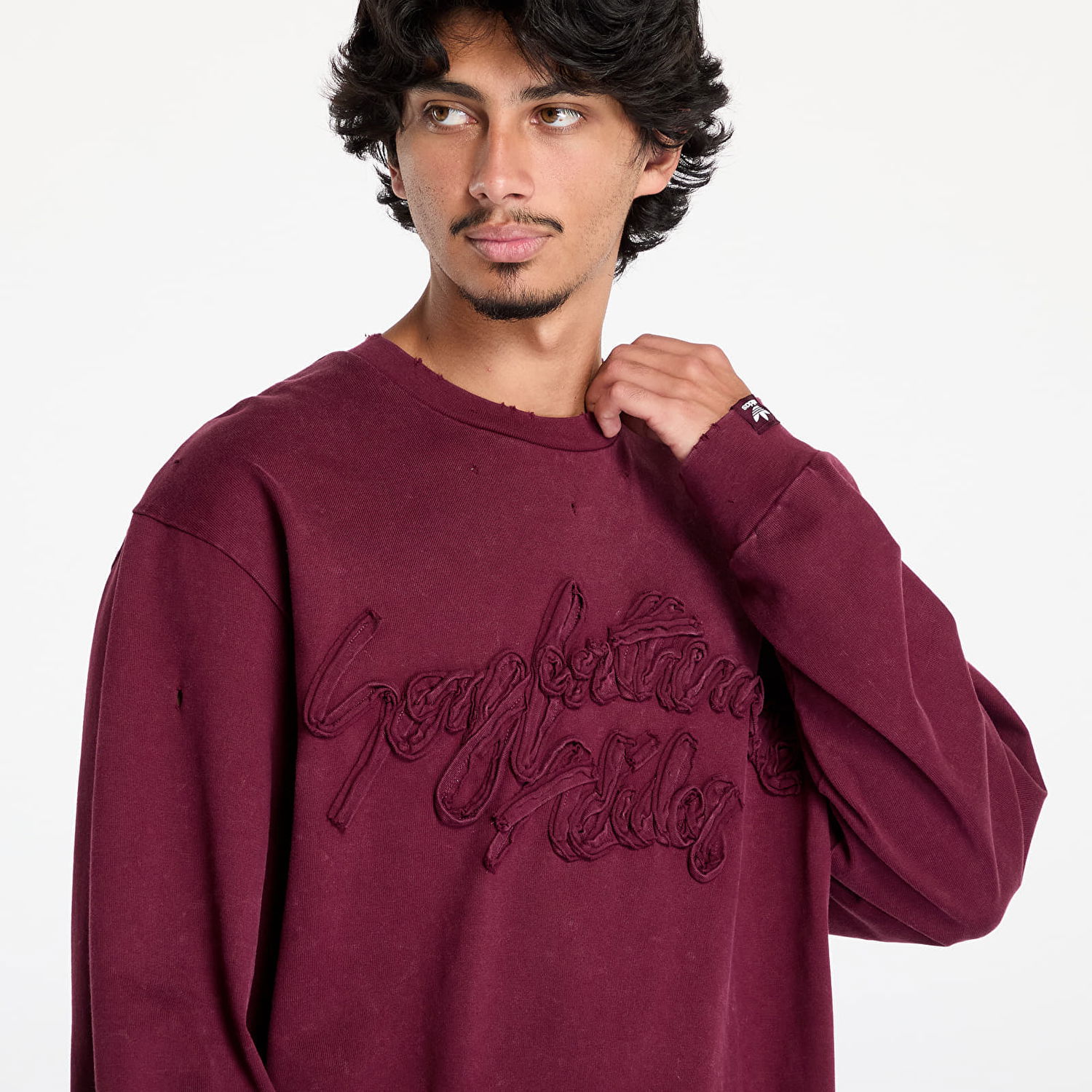 Тениска adidas Originals Song For The Mute Long Sleeve Tee Maroon Бургунди | JI9641, 1