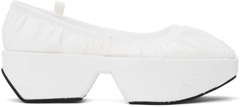 Пола Cecilie Bahnsen Cecilie Bahnsen Alexandra Ballet Flats Бяло | 01.22-SH0013