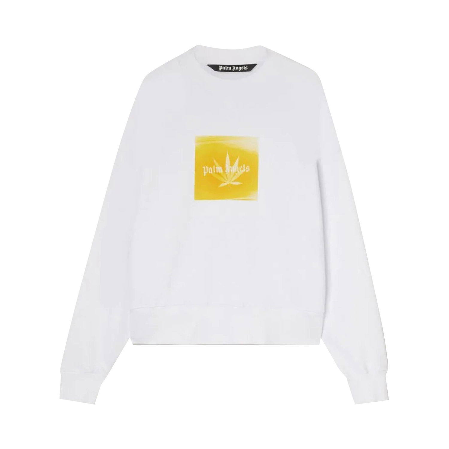 Пуловер Palm Angels Leaf Crewneck Бяло | PMBA026S22FLE0020118, 1