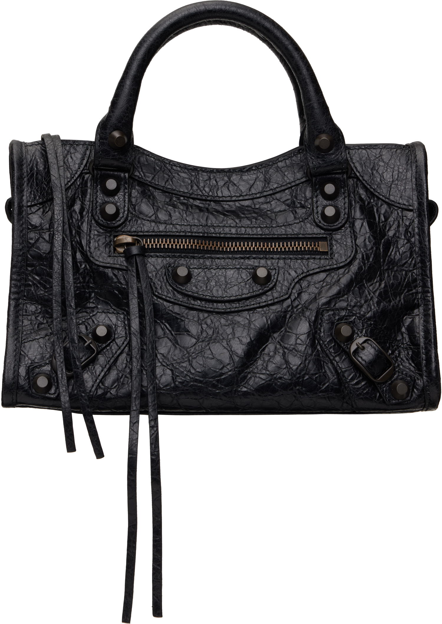 Дамска чанта Balenciaga Mini City Bag Черно | 806395 2ABEK, 0