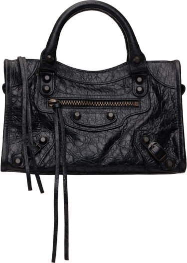 Дамска чанта Balenciaga Mini City Bag Черно | 806395 2ABEK, 0
