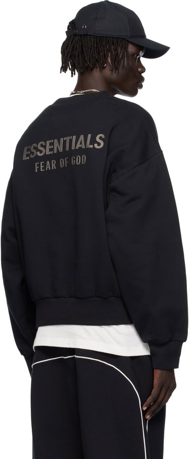 Суитчър Fear of God Fear of God ESSENTIALS Classic Fit Fleece Crewneck Sweatshirt Черно | 192SP252040F, 2