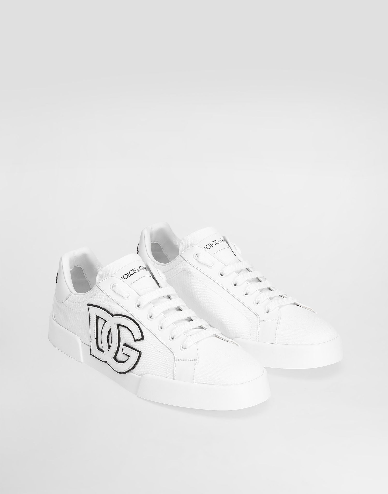Кецове и обувки Dolce & Gabbana Dolce & Gabbana Portofino Light Strobel Canvas And Calfskin Бяло | CS2343AE6298T907, 1
