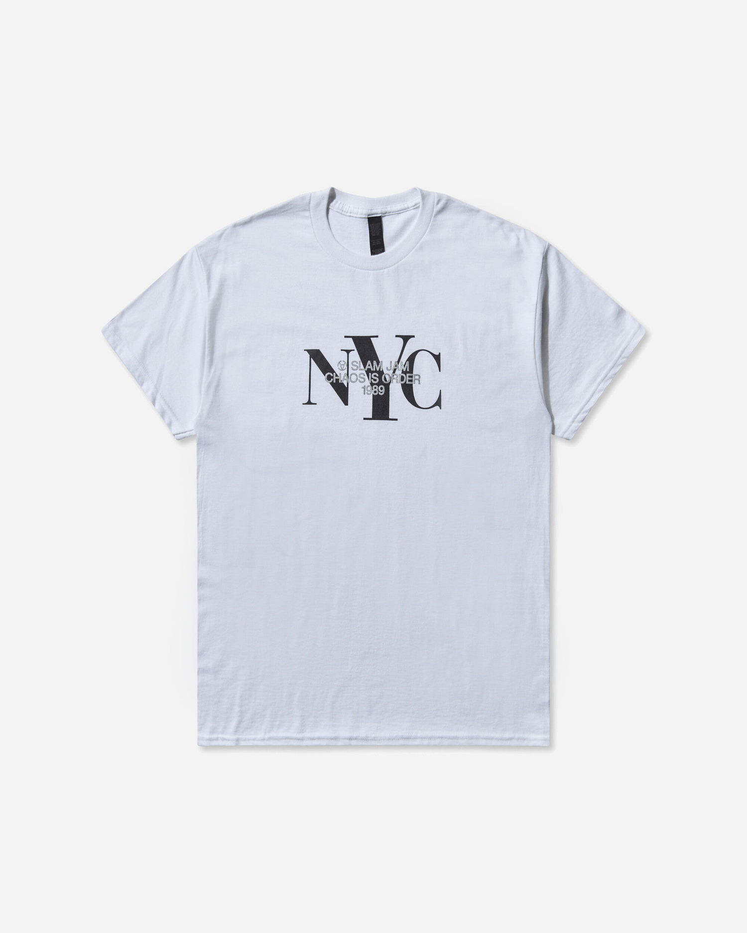 Тениска Slam Jam NYC Slam Jam Chaos Is Order T-Shirt Бяло | SJNYCTEE1 WHT, 0