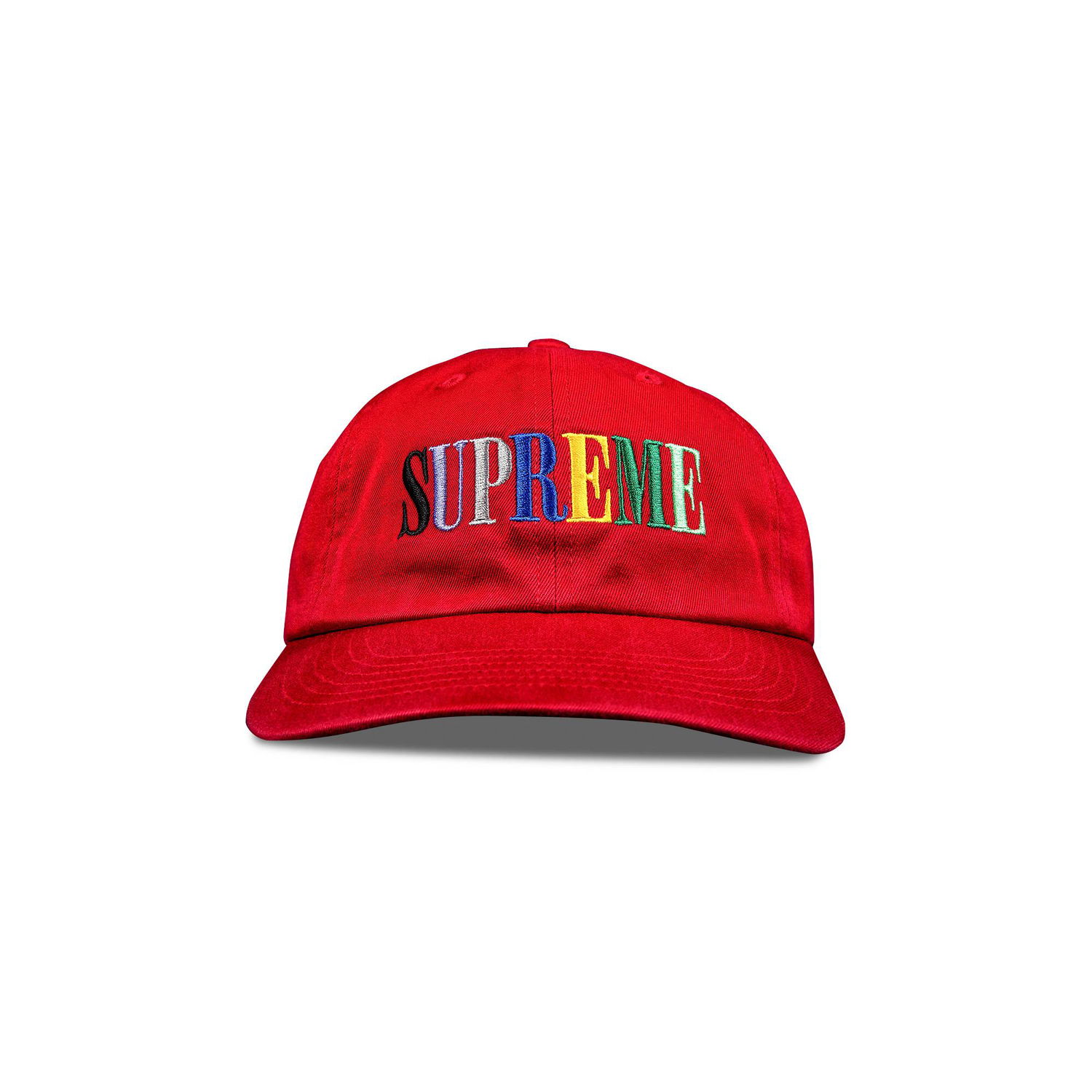 Шапка с козирка Supreme Multi Color Logo 6-Panel Червено | FW20H65 RED, 1