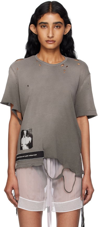 Тениска Ann Demeulemeester Ann Demeulemeester Fanie Standard Fit T-Shirt Сиво | B0013050-FA638-071, 0