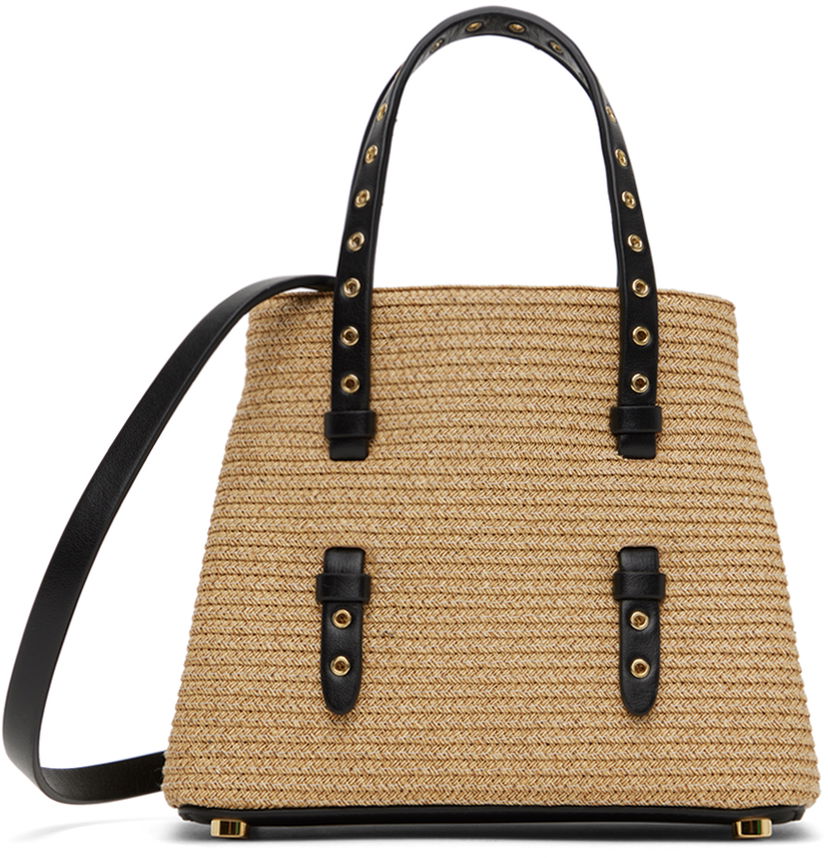 Голяма пазарска чанта Alaïa Woven Tote Bag Бежово | AA1S06716CA291