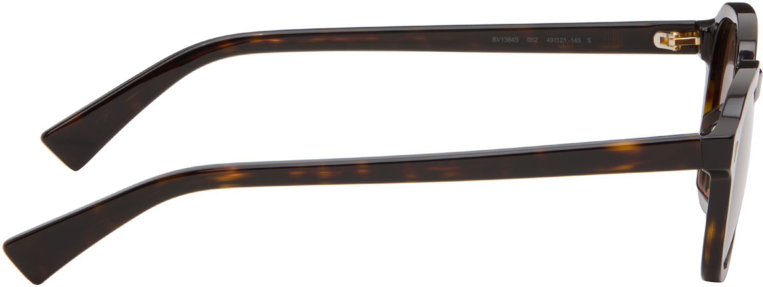 Слънчеви очила Bottega Veneta Tortoise Shell Round Sunglasses with Gold-Tone Accents Кафяво | BV1364S-002, 1