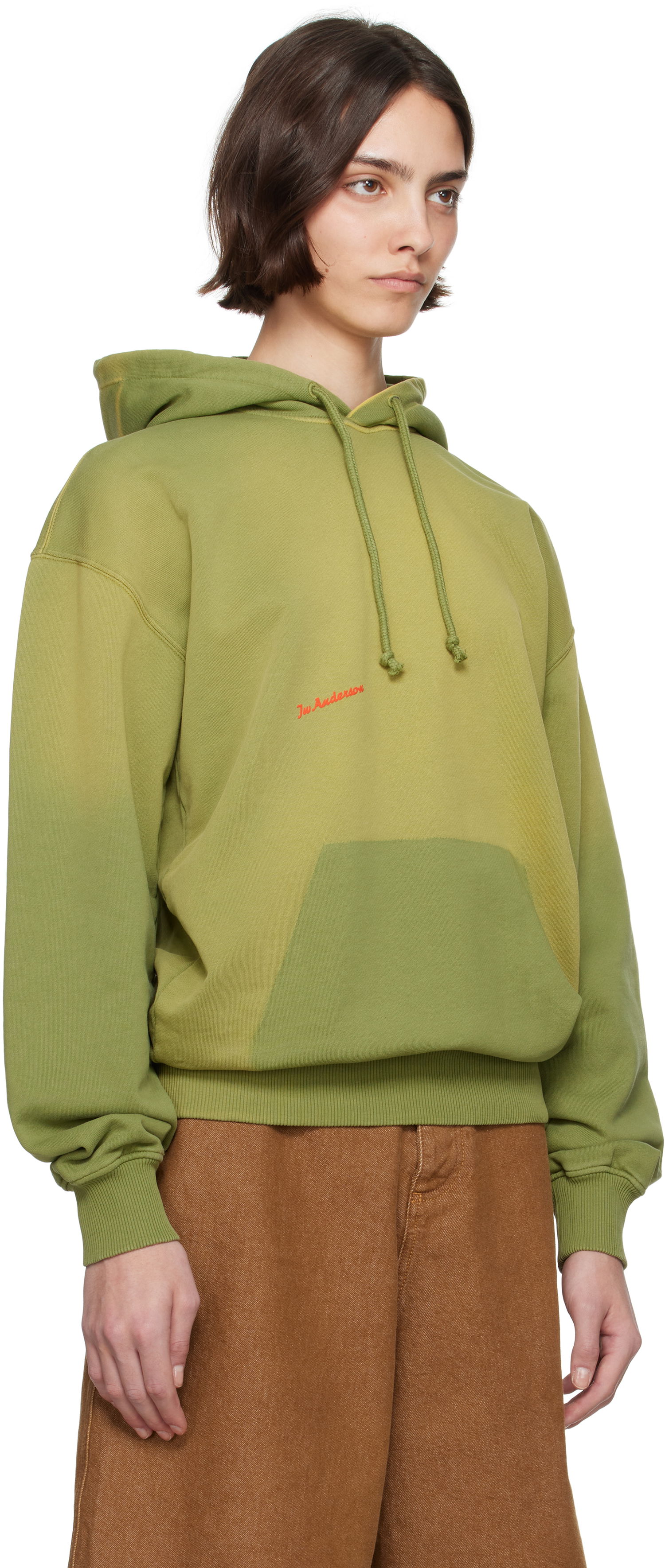 Суитчър JW Anderson JW Anderson Dip Dye Hoodie Зелено | JW0237-PG1801, 1