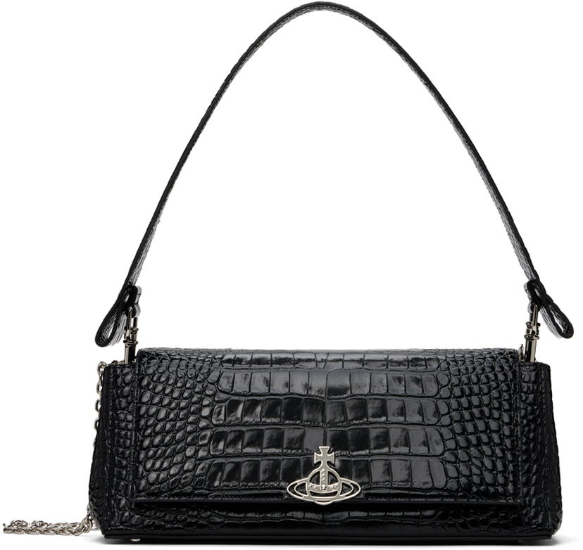 Чанта през рамо Vivienne Westwood Black Hazel Large Bag Черно | 46010001W-L0039-