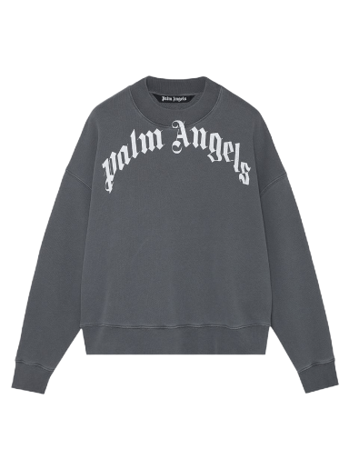 Суитчър Palm Angels GD Curved Logo Crew Черно | PMBA026F21FLE0041001